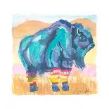 Buffalo And Birds-Kerstin Stock-Art Print