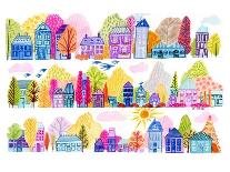 Autumn Village-Kerstin Stock-Art Print