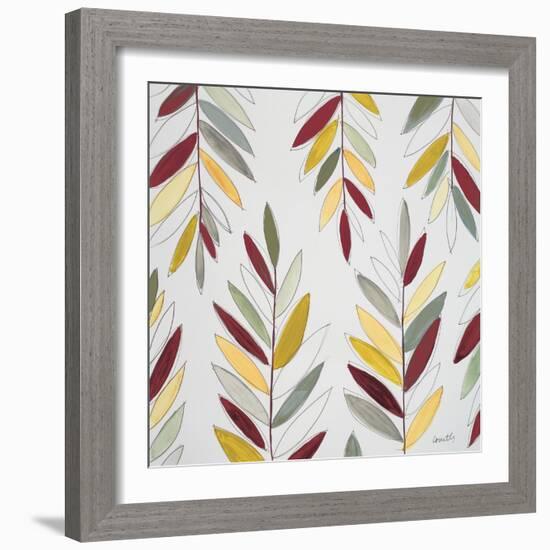 Kesa Leaves in Purple-Lanie Loreth-Framed Art Print