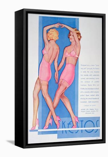 Kestos Lingerie Advert, 1935-null-Framed Premier Image Canvas