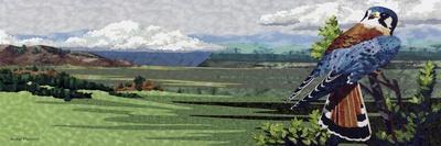 Soaring Over Cloth Mountain-Kestrel Michaud-Framed Giclee Print