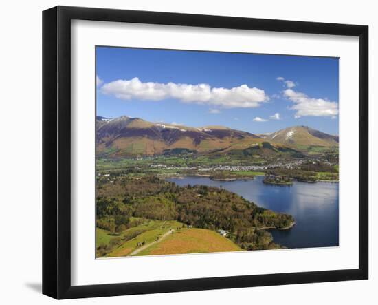 Keswick and Skiddaw Viewed from Catbells, Derwent Water, Lake District Nat'l Park, Cumbria, England-Chris Hepburn-Framed Photographic Print