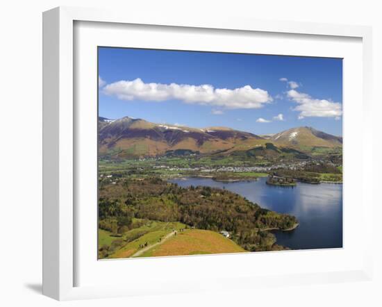 Keswick and Skiddaw Viewed from Catbells, Derwent Water, Lake District Nat'l Park, Cumbria, England-Chris Hepburn-Framed Photographic Print