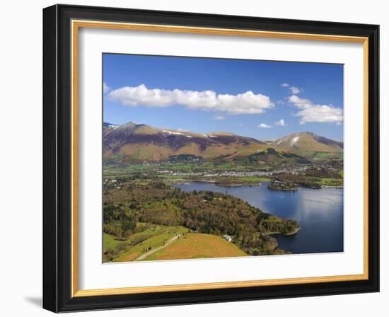 Keswick and Skiddaw Viewed from Catbells, Derwent Water, Lake District Nat'l Park, Cumbria, England-Chris Hepburn-Framed Photographic Print