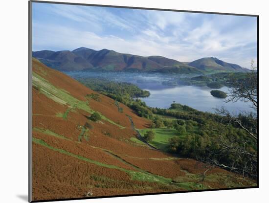 Keswick, Beside Derwent Water, with Skiddaw and Blencathra Behind, Lake District, Cumbria, England-Rainford Roy-Mounted Photographic Print