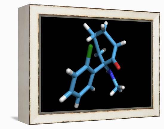 Ketamine Molecule, Recreational Drug-Dr. Tim Evans-Framed Premier Image Canvas