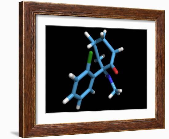 Ketamine Molecule, Recreational Drug-Dr. Tim Evans-Framed Photographic Print