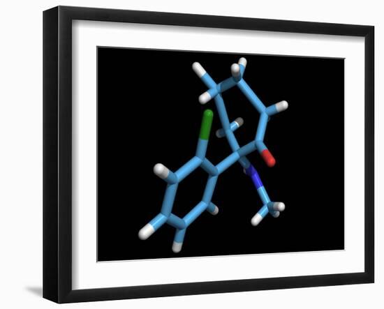 Ketamine Molecule, Recreational Drug-Dr. Tim Evans-Framed Photographic Print
