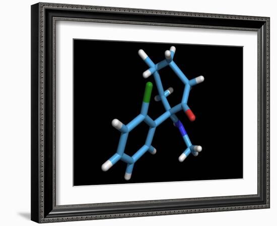 Ketamine Molecule, Recreational Drug-Dr. Tim Evans-Framed Photographic Print