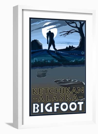 Ketchikan, Alaska - Bigfoot-Lantern Press-Framed Art Print