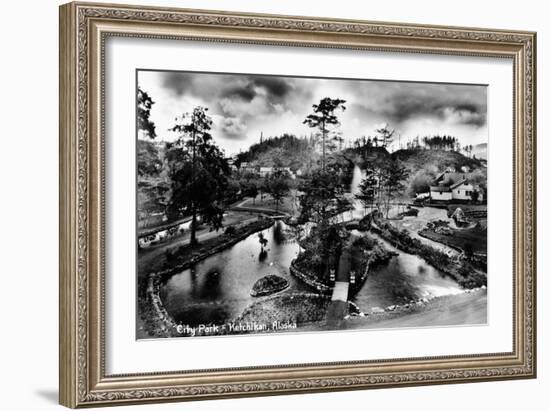 Ketchikan, Alaska - General View of City Park-Lantern Press-Framed Art Print