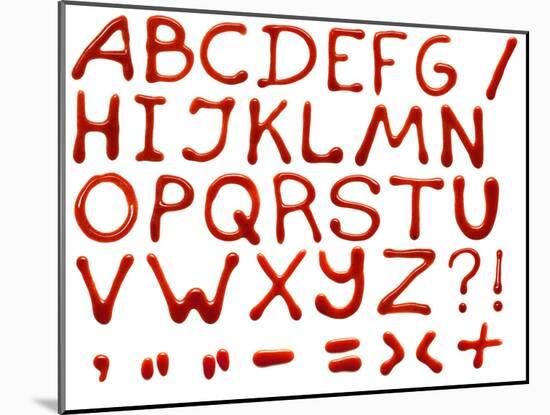 Ketchup Alphabet-timbrk-Mounted Art Print