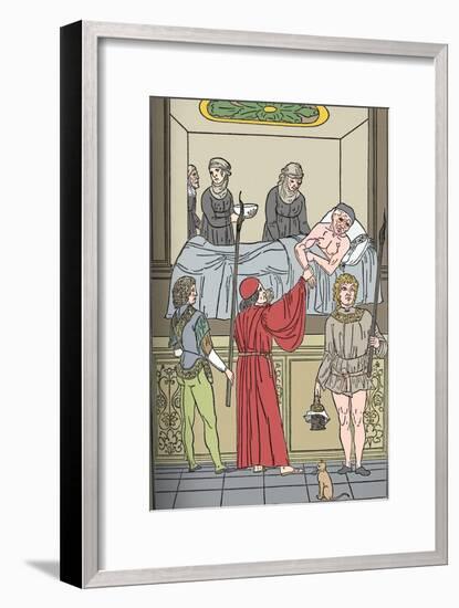 'Ketham: Fasciculus Medicinae, Venice, 1493, The Treatment Of The Plauge', c1493-Unknown-Framed Giclee Print