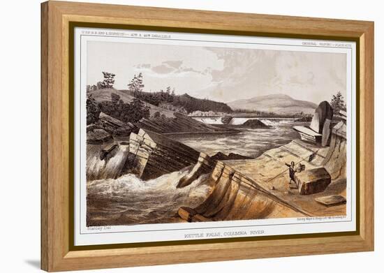 Kettle Falls, Columbia River-Thomas H. Ford-Framed Premier Image Canvas