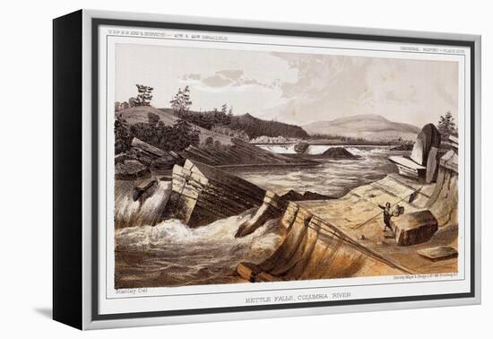 Kettle Falls, Columbia River-Thomas H. Ford-Framed Premier Image Canvas