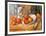 Kettle Glass and Plate with Fruit-Paul Cézanne-Framed Art Print