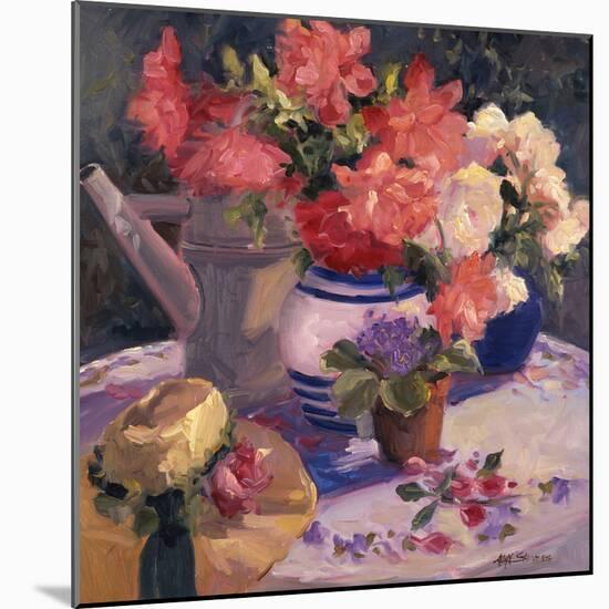 Kettle Hat and Flowers-Allayn Stevens-Mounted Art Print