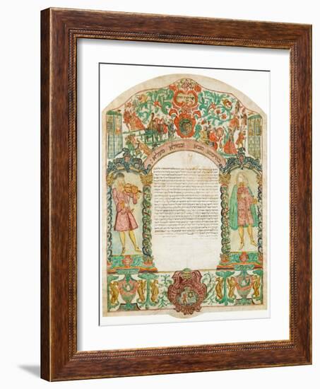 Ketubah (Jewish Marriage Contract), 1776-null-Framed Giclee Print