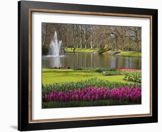 Keukenhof, Park and Gardens Near Amsterdam, Netherlands, Europe-Amanda Hall-Framed Photographic Print