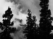 Colorado Mountain Landscape with Trees and Clouds, Sangre De Cristo Range in Black and White-Kevin Lange-Photographic Print