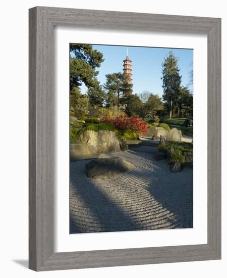 Kew Japanese Pagoda-Charles Bowman-Framed Photographic Print