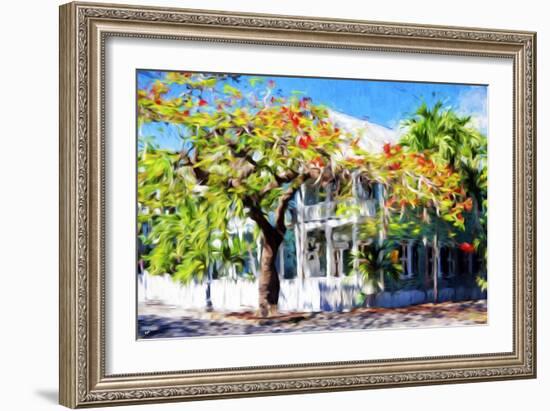 Kew West Cottage - In the Style of Oil Painting-Philippe Hugonnard-Framed Giclee Print