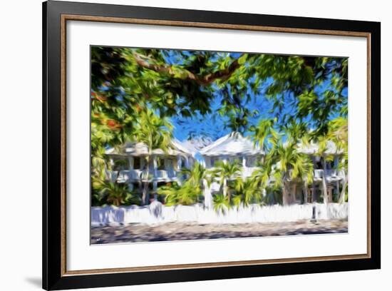 Kew West Cottages - In the Style of Oil Painting-Philippe Hugonnard-Framed Giclee Print