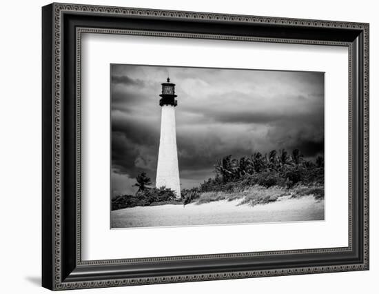 Key Biscayne Light House during a Tropical Storm - Miami - Florida-Philippe Hugonnard-Framed Photographic Print