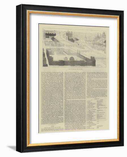 Key to Bird's Eye View of Paris-null-Framed Giclee Print