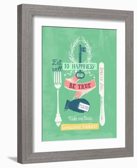 Key to Happiness-Bella Dos Santos-Framed Art Print