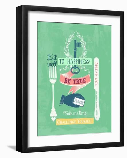 Key to Happiness-Bella Dos Santos-Framed Art Print