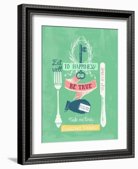 Key to Happiness-Bella Dos Santos-Framed Art Print