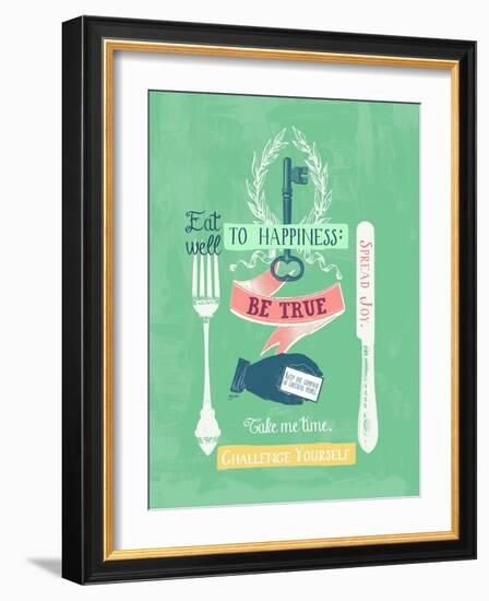 Key to Happiness-Bella Dos Santos-Framed Art Print