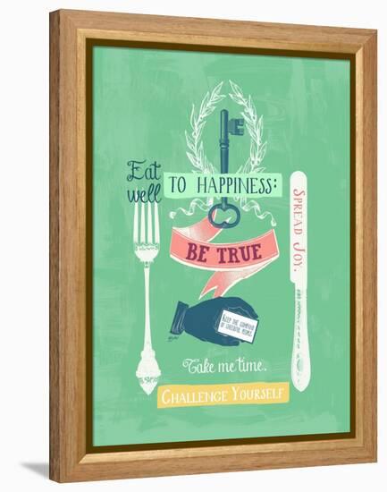 Key to Happiness-Bella Dos Santos-Framed Stretched Canvas