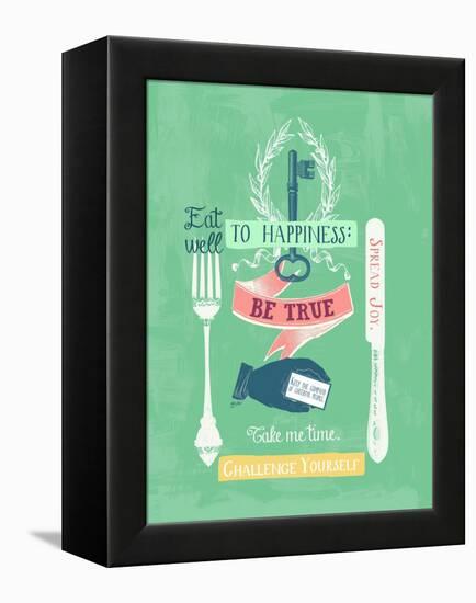 Key to Happiness-Bella Dos Santos-Framed Stretched Canvas