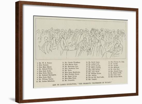 Key to Large, The Dramatic Profession of To-Day-null-Framed Giclee Print