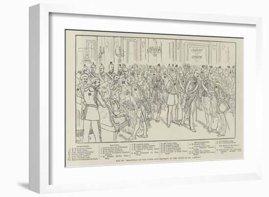 Key to Reception of the Corps Diplomatique at the Court of St James'S-null-Framed Giclee Print