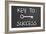 Key To Success Written On A Chalkboard-IJdema-Framed Art Print