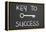 Key To Success Written On A Chalkboard-IJdema-Framed Stretched Canvas