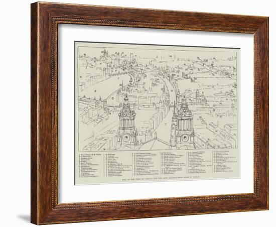 Key to the View of London and the Lord Mayor's Show from St Paul's-null-Framed Giclee Print