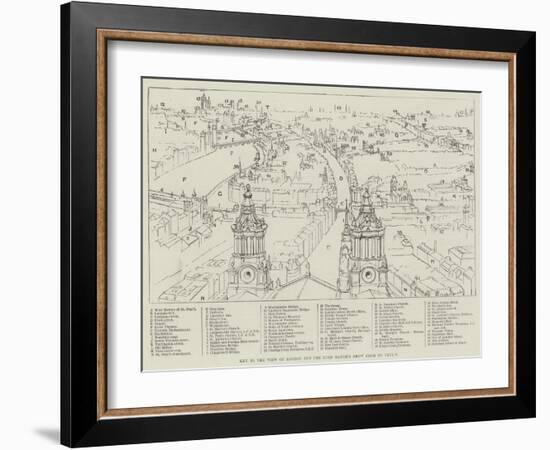 Key to the View of London and the Lord Mayor's Show from St Paul's-null-Framed Giclee Print