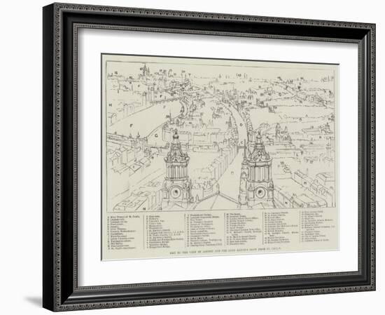 Key to the View of London and the Lord Mayor's Show from St Paul's-null-Framed Giclee Print