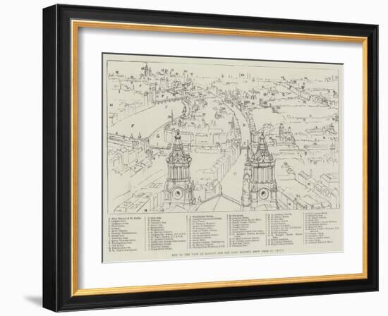 Key to the View of London and the Lord Mayor's Show from St Paul's-null-Framed Giclee Print