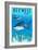 Key West, Florida - Sharks-Lantern Press-Framed Art Print