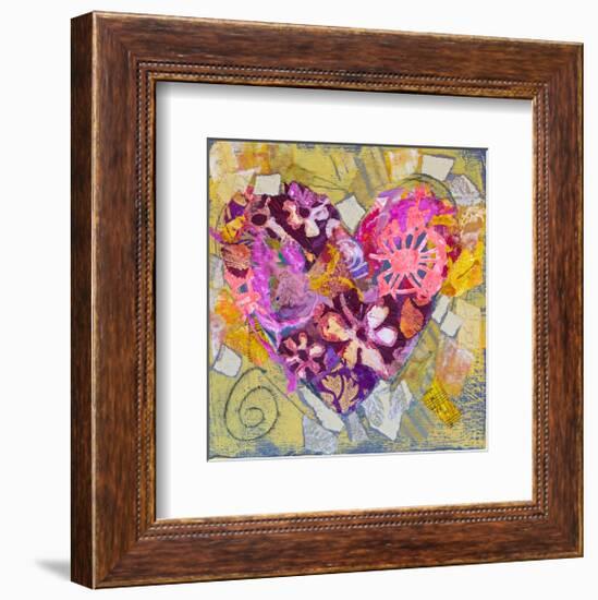 Key West Heart-null-Framed Art Print