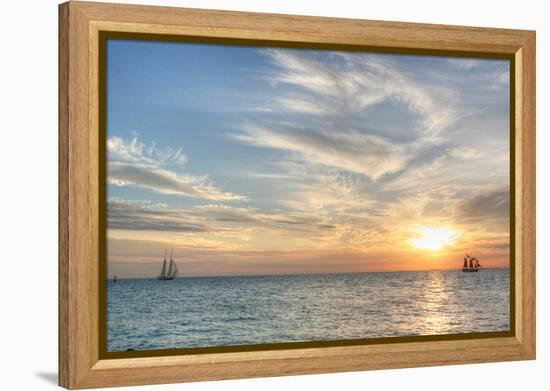 Key West Sunset III-Robert Goldwitz-Framed Premier Image Canvas