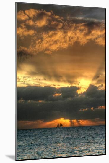 Key West Vertical with Schooner-Robert Goldwitz-Mounted Photographic Print