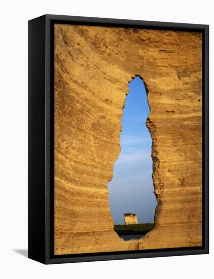 Keyhole Arch, Monument Rocks National Natural Area, Kansas, USA-Charles Gurche-Framed Premier Image Canvas