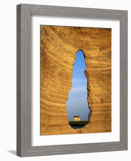 Keyhole Arch, Monument Rocks National Natural Area, Kansas, USA-Charles Gurche-Framed Photographic Print