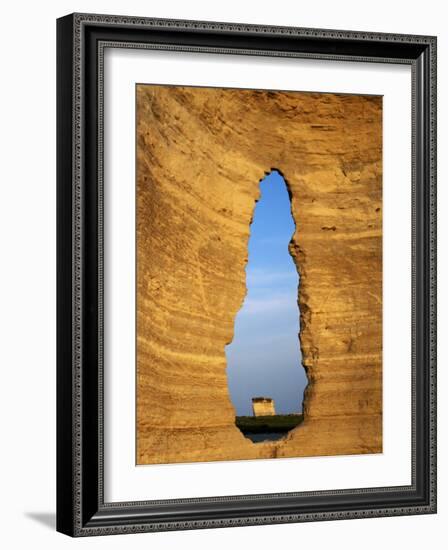 Keyhole Arch, Monument Rocks National Natural Area, Kansas, USA-Charles Gurche-Framed Photographic Print